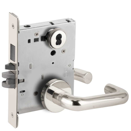 Schlage L9453J 03A 625 Entrance Mortise Lock with Deadbolt 03A Design FSIC Prep Less Core Bright Chrome L9453J 03A 625