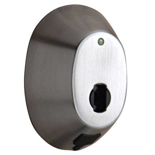 DormaKaba Multihousing RI6100G-26D InSync Battery Operated Interconnected Cylindrical Latch and Deadbolt Lock Unit Gala Lever Right Hand Satin Chrome RI6100G-26D
