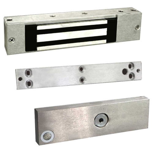 Dortronics 1107xEDR 1100 Series Electromagnetic Lock 600 lbs Holding Force Delayed Egress 12/24 VDC Attempted Egress Switch and Door Switch with Armature Mounting Assembly 1107xEDR