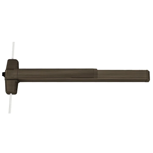 Von Duprin RXEL9857EO-F 4 643E Grade 1 3 Point Exit Bar 48 Fire-rated Device 84 Door Height Exit Only Electric Latch Retraction Request to Exit Switch Less Dogging Aged Bronze Finish Field Reversible RXEL9857EO-F 4 643E