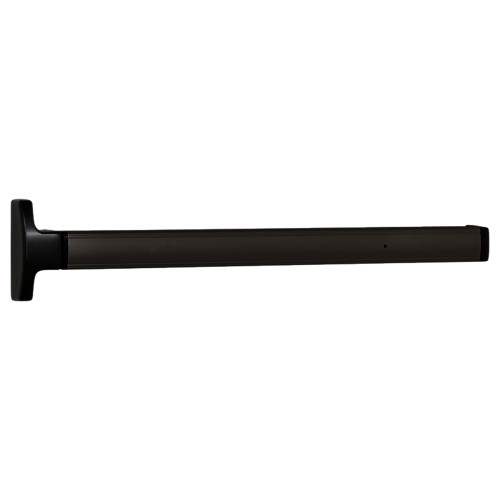 Falcon 1690EO 36IN DC13 Grade 1 Concealed Vertical Rod Exit Device Narrow Stile Pushpad 36 Device Exit Only Dark Bronze Anodized Aluminum Finish Field Reversible
