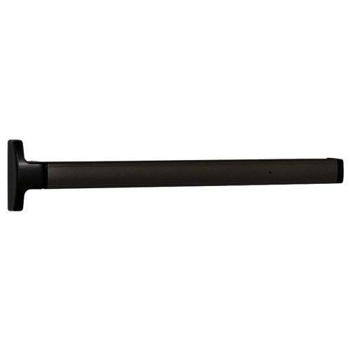 Falcon 1690EO 36IN DC35 Grade 1 Concealed Vertical Rod Exit Device Narrow Stile Pushpad 36 Device Exit Only Black Anodized Aluminum Finish Field Reversible