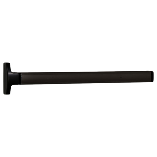 Falcon 1694NL-P/HB-P 36IN DC13 Grade 1 Concealed Vertical Rod Exit Device Narrow Stile Pushpad 36 Device Night Latch 9970 Pull 169CA with C Keyway Rim Cylinder Dark Bronze Anodized Aluminum Finish Field Reversible 1694NL-P/HB-P 36IN DC13
