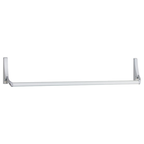 Falcon 1990EO 44IN P28 Concealed Vertical Rod Crossbar Exit Device 44 Exit Only Satin Aluminum Clear Anodized 1990EO 44IN P28