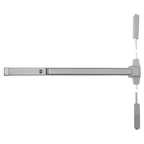 Falcon 20-V-EO SP28 3FT Grade 1 Surface Vertical Rod Exit Device Wide Stile Pushpad 36 Device Aluminum Painted Finish Non-Handed 20-V-EO SP28 3FT