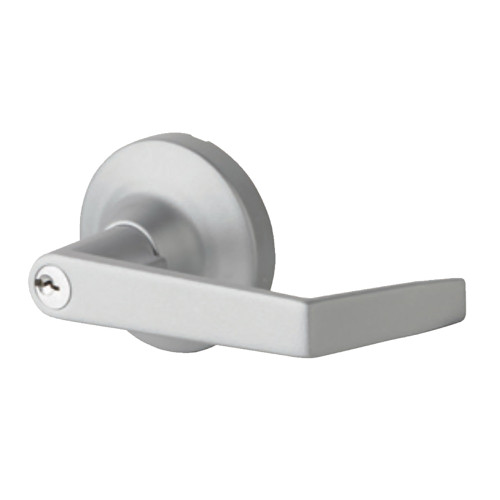 Falcon 214-KIL SP28 Grade 1 Exit Device Trim Rose Entrance Lever Trim Non-Handed Aluminum Painted Finish