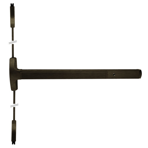 Falcon 24-V-EO 3 313AN Grade 1 Surface Vertical Rod Exit Device Exit Only 36 Dark Bronze Anodized Aluminum Finish