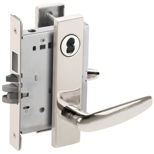 Schlage L9453B 07L 625 Entrance Mortise Lock with Deadbolt 07L Design SFIC Prep Less Core Bright Chrome L9453B 07L 625