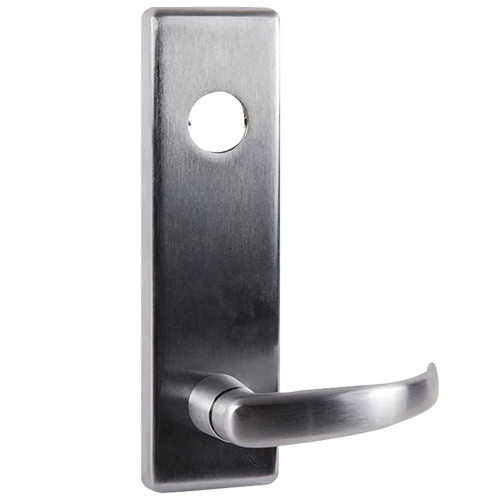 Falcon 510L-NL-D SP28 25 Series Lever Trim Night Latch Function Dane Lever Design Aluminum Painted 510L-NL-D SP28