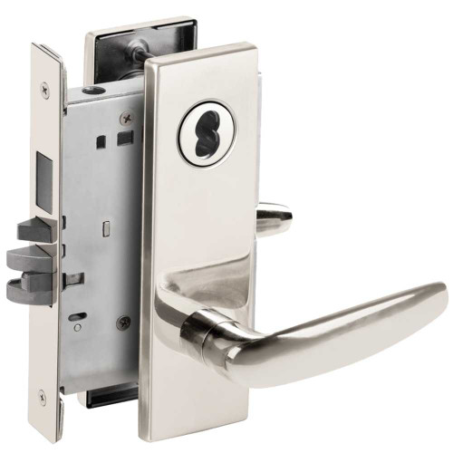 Schlage L9453B 07N 625 Entrance Mortise Lock with Deadbolt 07N Design SFIC Prep Less Core Bright Chrome L9453B 07N 625