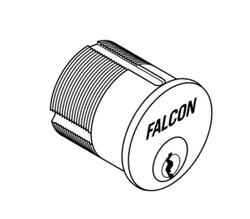 Falcon 987 G 09897-000 626 1-3/8 Mortise Cylinder Falcon M Non-Deadbolt Functions Cam A09897-000-00 4 6-Pin G Keyway Keyed Different 2 Cut Keys Satin Chrome Finish Non-Handed