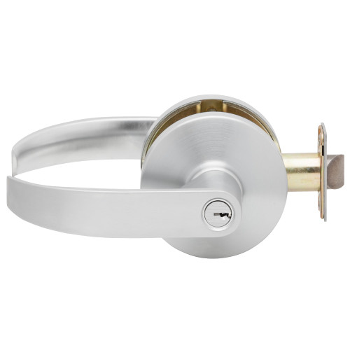 Falcon B341PD Q 626 Grade 2 Cylindrical Lock Communicating Store Room Function Key in Lever Cylinder Quantum Lever Standard Rose Satin Chrome Finish Non-handed