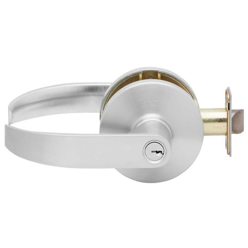 Falcon B341PD Q 626 Grade 2 Cylindrical Lock Communicating Store Room Function Key in Lever Cylinder Quantum Lever Standard Rose Satin Chrome Finish Non-handed B341PD Q 626