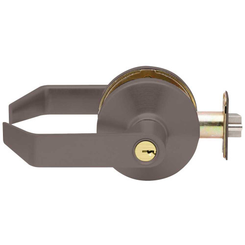 Falcon B581CP6D D 613 Grade 2 Cylindrical Lock Storeroom Function Key in Lever Cylinder Dane Lever Standard Rose Dark Oxidized Satin Bronze Oil Rubbed Finish Non-handed B581CP6D D 613