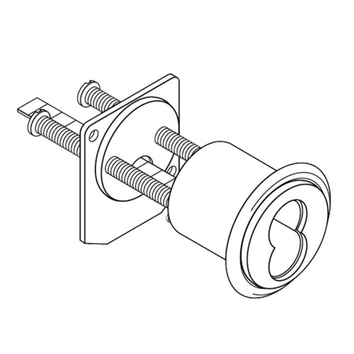 Falcon C953 629 SFIC Rim Housing 6 or 7 Pin SFIC Prep Less Core Bright Stainless Steel Finish Non-Handed C953 629