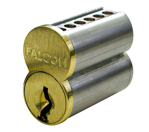 Falcon CB846 A 606 SFIC 6-Pin Core 6-Pin A Keyway Uncombinated 0 Keys Satin Brass Finish Non-Handed CB846 A 606