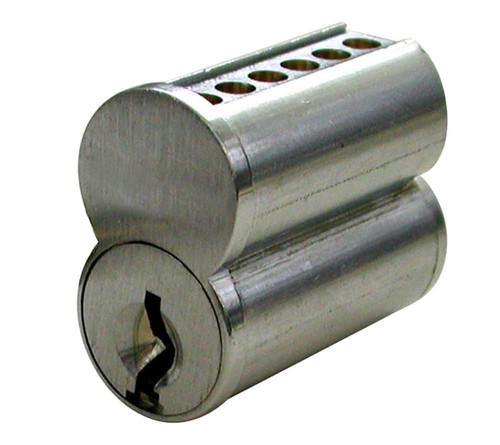 Falcon CB848 D 626 SFIC 6-Pin Core 6-Pin D Keyway Uncombinated 0 Keys Satin Chrome Finish Non-Handed CB848 D 626
