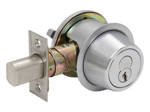 Falcon D221P 613 Grade 2 Deadbolt Single Cylinder x Rose Conventional Cylinder Dark Oxidized Satin Bronze Oil Rubbed Finish Non-Handed D221P 613