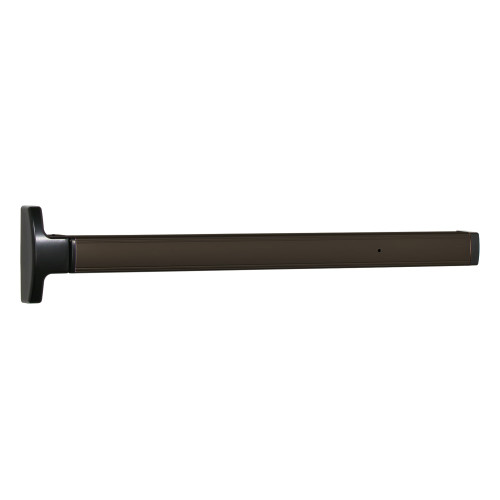 Falcon EL1692NL-OP/HB-OP 36IN DC13 Grade 1 Concealed Vertical Rod Exit Device Narrow Stile Pushpad 36 Device Night Latch 169CA with C Keyway Rim Cylinder Electric Latch Retraction Dark Bronze Anodized Aluminum Finish Field Reversible