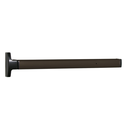 Falcon EL1692NL-OP/HB-OP 36IN DC13 Grade 1 Concealed Vertical Rod Exit Device Narrow Stile Pushpad 36 Device Night Latch 169CA with C Keyway Rim Cylinder Electric Latch Retraction Dark Bronze Anodized Aluminum Finish Field Reversible EL1692NL-OP/HB-OP 36IN DC13