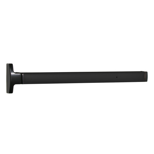 Falcon EL1692NL-OP/HB-OP 36IN DC35 Grade 1 Concealed Vertical Rod Exit Device Narrow Stile Pushpad 36 Device Night Latch 169CA with C Keyway Rim Cylinder Electric Latch Retraction Black Anodized Aluminum Finish Field Reversible EL1692NL-OP/HB-OP 36IN DC35