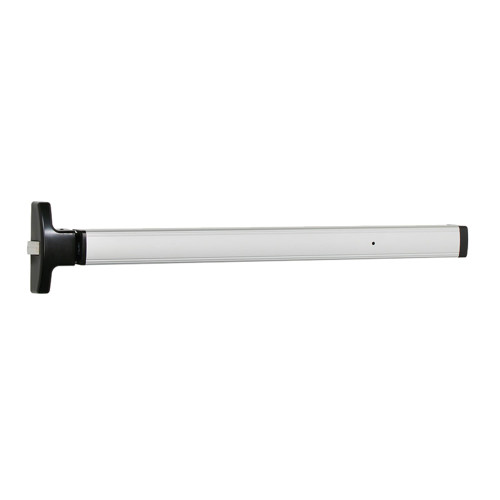 Falcon EL1790EO 42IN US28 Grade 1 Rim Exit Device Narrow Stile Pushpad 42 Device Exit Only Electric Latch Retraction Satin Aluminum Clear Anodized Finish Non-Handed EL1790EO 42IN US28