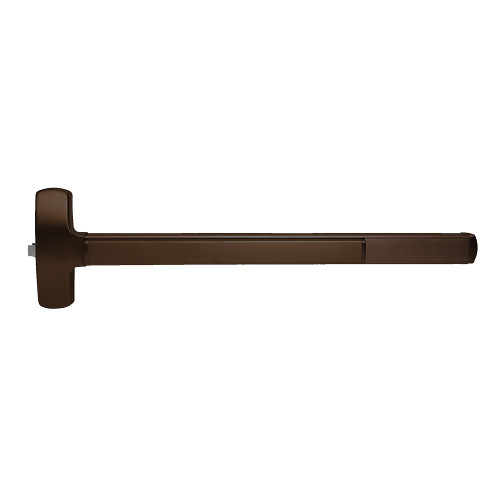 Falcon F-25-R-L-BE-D 3 313AN RHR Fire Rated 25 Series Exit Device Rim with Blank Escutcheon Trim Dane Lever Design 3 Ft Device Dark Bronze Anodized Aluminum