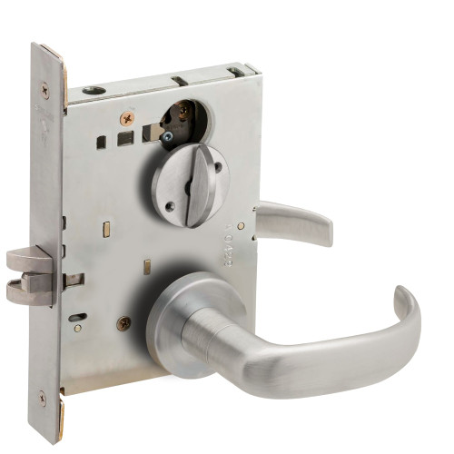 Schlage L9040 17A 626 Grade 1 Bed Bathroom Privacy Mortise Lock 17 Lever A Rose Satin Chrome Finish Field Reversible