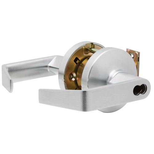 Falcon K571BD D 626 Grade 1 Dormitory Cylindrical Lock Dane Lever SFIC Less Core Satin Chrome Finish Non-handed K571BD D 626