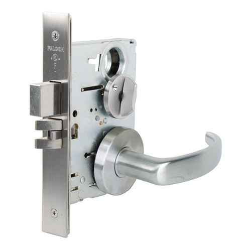 Falcon MA311 QG 626 Grade 1 Privacy Bedroom Bath Mortise Lock Quantum Lever Gala Rose Satin Chrome Finish