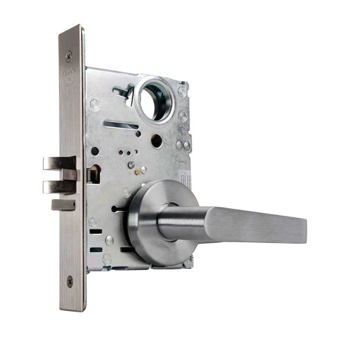 Falcon MA411L DG 626 Grade 1 Asylum Mortise Lock Less Conventional Cylinder Dane Lever Gala Rose Satin Chrome Finish Field Reversible MA411L DG 626