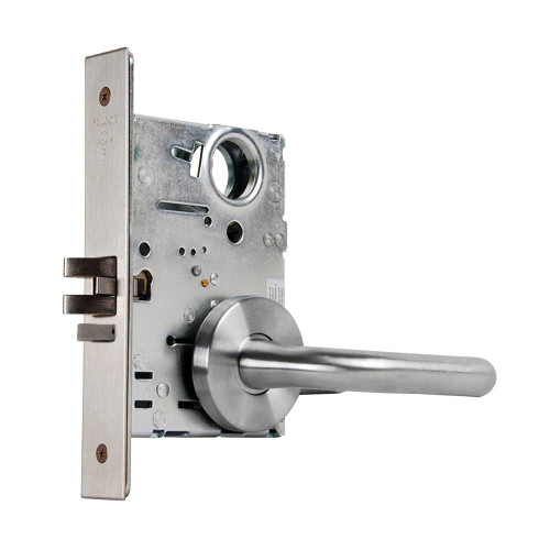 Falcon MA411L SG 630 Grade 1 Asylum Mortise Lock Less Cylinder Sutro Lever Gala Rose Satin Stainless Steel Finish MA411L SG 630