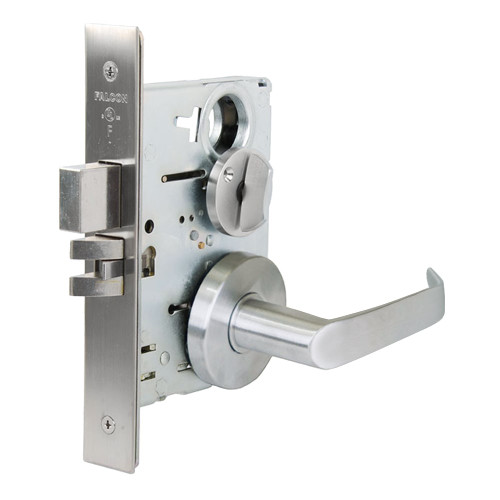 Falcon MA541CP6 DG 626 Grade 1 Mortise Lock Entry/Office Function Schlage C Keyway Dane Lever Gala Rose Satin Chrome