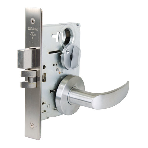 Falcon MA541L AG 626 Grade 1 Mortise Lock Entry/Office Function Less Cylinder Avalon Lever Gala Rose Satin Chrome