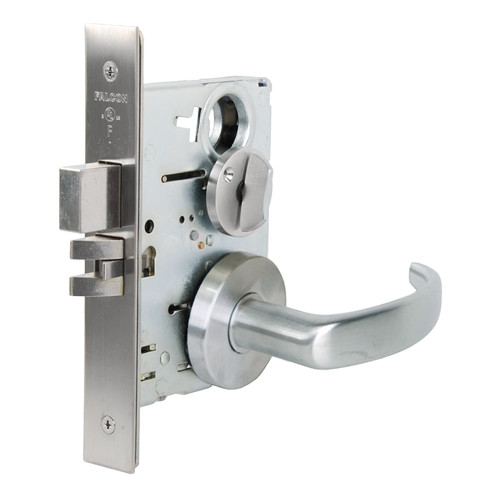 Falcon MA541L QG 626 Grade 1 Mortise Lock Entry/Office Function Less Cylinder Quantum Lever Gala Rose Satin Chrome