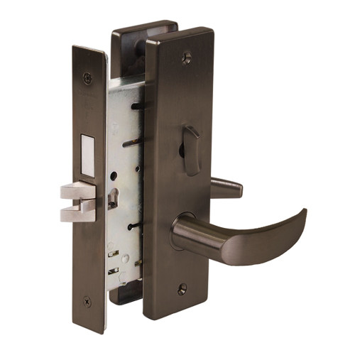 Falcon MA571B AN 613 Grade 1 Dormitory Exit Mortise Lock SFIC Prep Less Core Avalon Lever Napa Escutcheon Oil Rubbed Bronze Finish