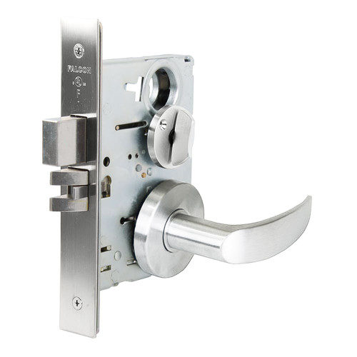 Falcon MA571CP6 AG 625 Grade 1 Dormitory Exit Mortise Lock Schlage C Keyway Avalon Lever Gala Rose Bright Chrome Finish