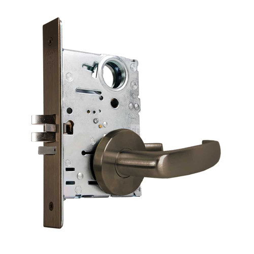 Falcon MA581L QG 613 Grade 1 Storeroom Mortise Lock Less Cylinder Quantum Lever Gala Rose Oil Rubbed Bronze Finish MA581L QG 613