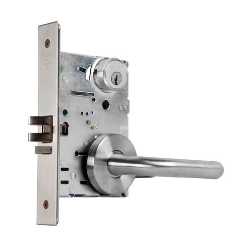 Falcon MA581P SG 630 Grade 1 Storeroom Mortise Lock Sutro Lever Gala Rose Satin Stainless Steel Finish MA581P SG 630