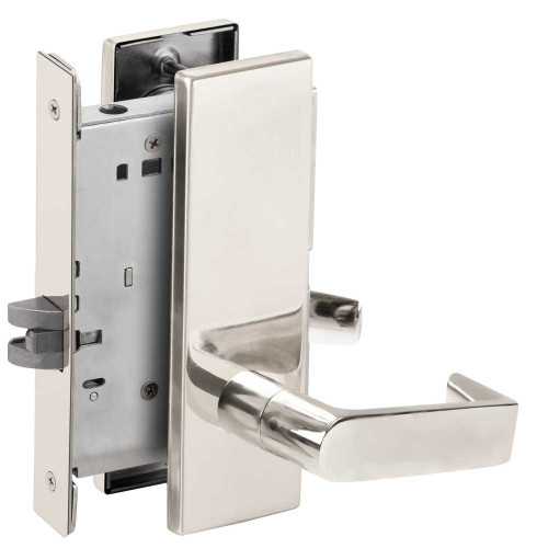 Schlage L9010 06N 625 Grade 1 Passage Latch Mortise Lock 06 Lever N Escutcheon Bright Chrome Finish Field Reversible L9010 06N 625