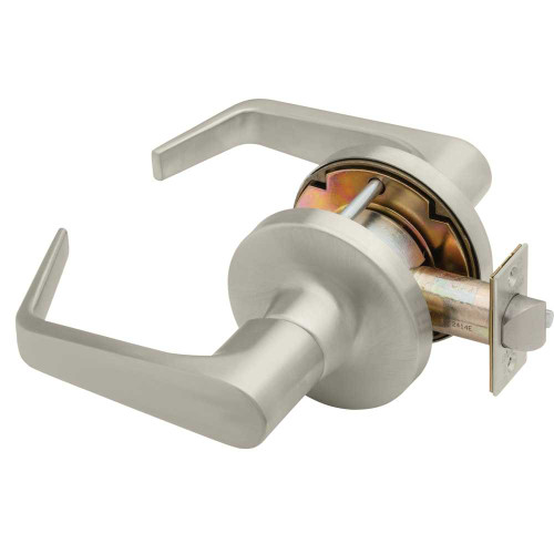 Falcon T101S D 619 Grade 1 Passage/Closet Cylindrical Lock Non-keyed Dane Lever Standard Rose Satin Nickel Plated Clear Coated Finish Non-Handed T101S D 619