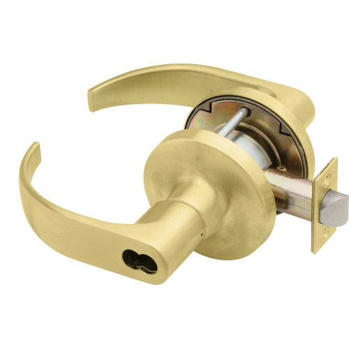 Falcon T571JD-SCH Q 606 Grade 1 Dormitory/Corridor Cylindrical Lock Schlage FSIC Less Core Quantum Lever Standard Rose Satin Brass Finish Non-Handed T571JD-SCH Q 606