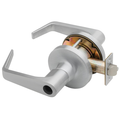 Falcon T571LD D 626 Grade 1 Dormitory/Corridor Cylindrical Lock Less Cylinder Dane Lever Standard Rose Satin Chrome Finish Non-Handed