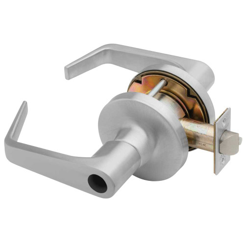 Falcon T571LD D 626 Grade 1 Dormitory/Corridor Cylindrical Lock Less Cylinder Dane Lever Standard Rose Satin Chrome Finish Non-Handed T571LD D 626