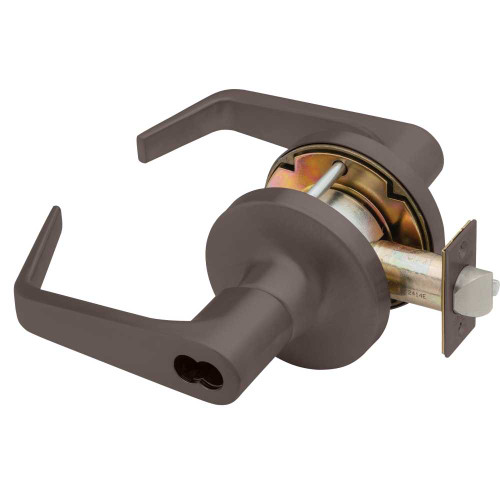 Falcon T581BD D 613 Grade 1 Storeroom Cylindrical Lock SFIC Prep Less Core Dane Lever Standard Rose Dark Oxidized Satin Bronze Oil Rubbed Finish Non-Handed T581BD D 613