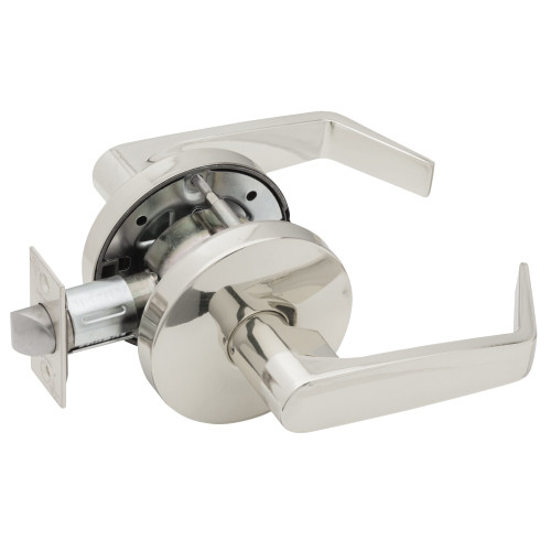 Falcon W101S D 625 Grade 2 Passage Cylindrical Lock Non-Keyed Dane Lever Standard Rose Bright Chrome Finish Non-handed