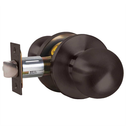 Falcon W101S HAN 613 Grade 2 Passage Cylindrical Lock Non-Keyed Hana Knob Standard Rose Dark Oxidized Satin Bronze Oil Rubbed Finish Non-handed W101S HAN 613