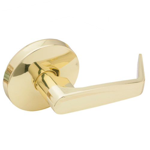 Falcon W12 D 605 Grade 2 Single Dummy Cylindrical Lock Non-Keyed Dane Lever Standard Rose Bright Brass Finish Non-handed