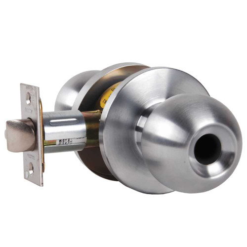 Falcon W511LD HAN 626 Grade 2 Entry/Office Cylindrical Lock Less Cylinder Hana Knob Standard Rose Satin Chrome Finish Non-handed W511LD HAN 626