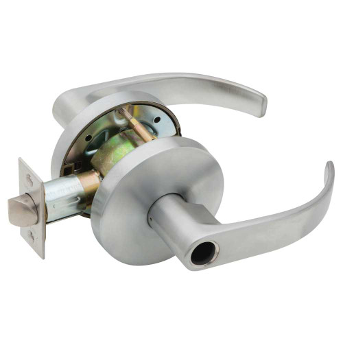 Falcon W511LD SRQ 626 Grade 2 Entry/Office Cylindrical Lock Less Cylinder Quantum Lever Small Rose Satin Chrome Finish Non-handed W511LD SRQ 626